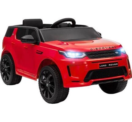 Qaba Land Rover Discovery Sport Licensed 12V Kids Ride on Car, Battery Powered Toy Car w/ Remote Control Soft Start, LED Lights, Music Horn, Red