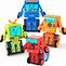 Joyfy 4Pcs Toy Cars for Toddler, Push & Go Transforming Robot Toy Cars, Construction Vehicles for Boys Girls, Kids Birthday Easter Party Favor Gifts