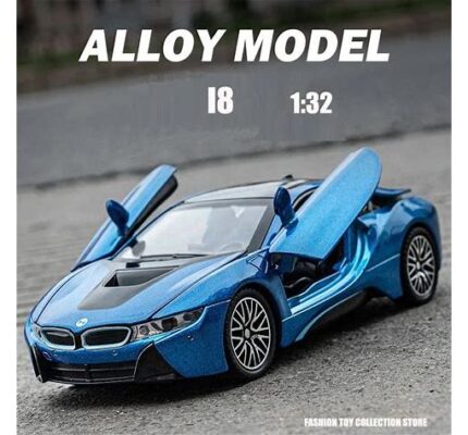 1: 32 i8 Alloy Car Model High Simulation Diecasts Toy With Sound And Light Pull Back Vehicles