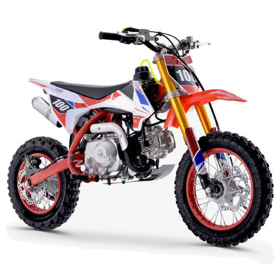 110cc 4 Stroke Maverick Petrol Teen Dirt Red Off Road Bike (Ages 13+ | 4-Speed Manual | Motocross Ready)