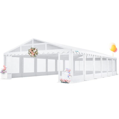 Premium Party Tent with Clear Sidewalls - 20' x 40'