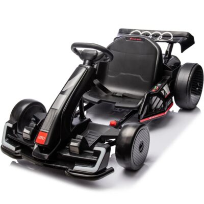 Audi Electric Drift Go-Kart 24V – Black Edition (Ages 4-10)