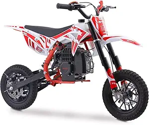 Villain 52cc 2-Stroke Kids Dirt Bike – Red Off-Road Rebel (Ages 6-12 | Fierce Red Design | Trail-Ready Performance)