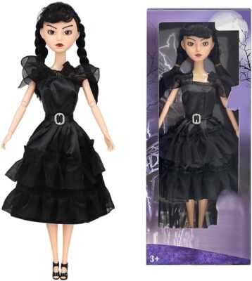 11.5" Addams Doll – Elegantly Spooky Collectible with Gift Box