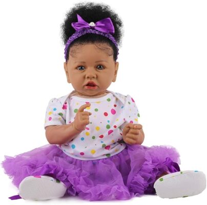 HOOMAI 22.8" Lifelike Reborn Baby Doll – Ultra-Realistic African American Girl Doll