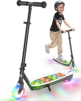 Kids Electric Scooter with LED Lights