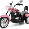 Kids Motorcycle, 6V Battery Powered Ride on Chopper Motorcycle w/Horn, Headlight, 3-Wheel Stable Ride on Toys, Electric Toddler Motorcycle for Kids, Gift for Boys Girls (Pink)