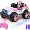 Pink RC Convertible Truck for Girls - Comes with Doll & Stickers