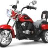 Kids Motorcycle, 6V Battery Powered Ride on Chopper Motorcycle w/Horn, Headlight, 3-Wheel Stable Ride on Toys, Electric Toddler Motorcycle for Kids Boys Girls Gift (Red)