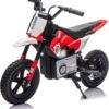 Electric Motorcycle for Kids Ages 5-15, 24V 200W Higher Speed Electric Dirt Bike, Kids Ride On Motorcycle with Rear Wheel Shock Absorber, LED Breath Light, Bluetooth, Music, Horn, Red