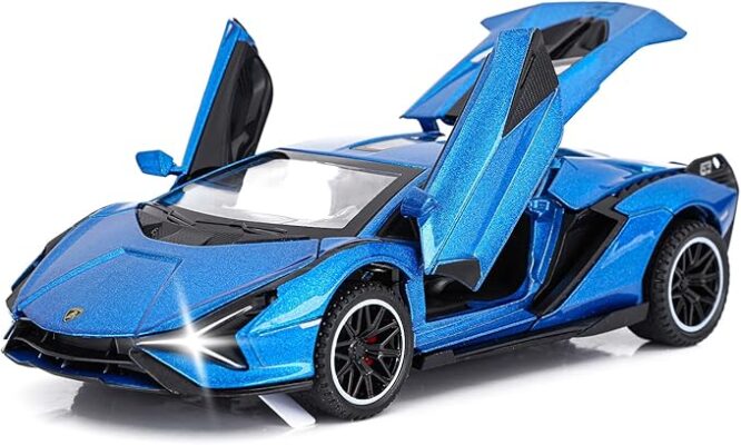 SASBSC Lambo Sian FKP37 Diecast Model Car – High-Speed Thrills with Lights & Sound