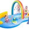 Inflatable Kids Swimming Pool with Water Slide & Spray Play Center - Ultimate Backyard Water Park for Endless Summer Fun