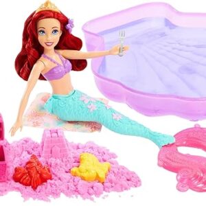 Disney Princess Ariel Mermaid Doll & Moldable Sand Pool Set - Inspired by The Little Mermaid | Ages 3+
