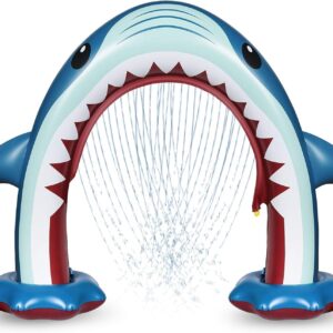 Anpro Giant Shark Sprinkler – Chomping Water Fun for Kids