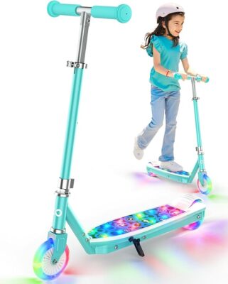 Kids Electric Scooter with LED Lights