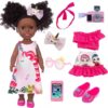 14.5" African American Fashion Doll – Stylish & Posable with Multiple Outfits