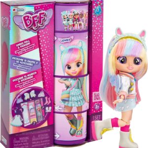 Jenna – Stylish Collectible Fashion Doll with 9 Chic Accessories (For Kids Ages 5+ | Perfect Unisex Gift)