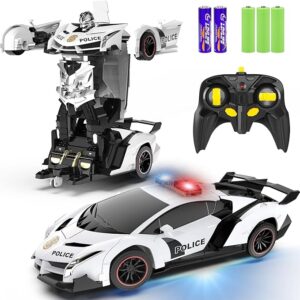 Remote Control Transforming Police Car Robot – 2.4Ghz Interactive Toy