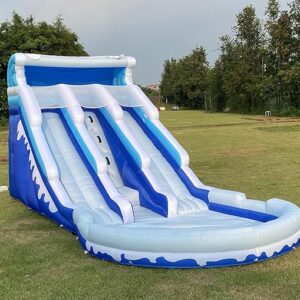 Large Inflatable Water Slide Swimming Pool Play Center,Triple Water Slides&Lightweight Premium Water Slide Bounce House 20.6x9.5x9.3Ft for Kids