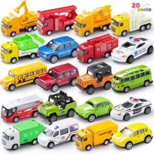 20PCS Diecast Pull Back Cars Set for Toddlers | Metal Toy Vehicles Bulk Pack for Boys | Friction-Powered Race Car Collection | Educational Gift Set for Kids