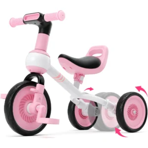 Kids Tricycle Pink 3-in-1