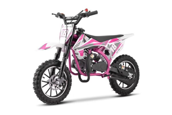 Girls Pink 2 Stroke 50cc Compact Dirt Bike Motorbike