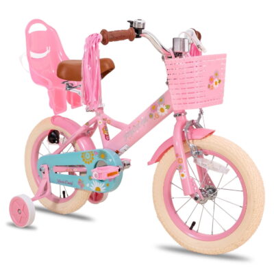 12" Kids Bike for Girls Ages 2-4 - Pink with Training Wheels