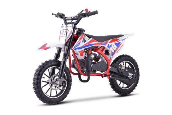 Kids Union Jack 2 Stroke 49cc Dirt Bike Motorbike (Ages 6-12 | Patriotic Design | Off-Road Fun)