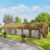 Outsunny 20' x 40' Heavy Duty Party Tent, Galvanized Outdoor Canopy Tent Large Event Shelter with Removable Sidewalls - Brown