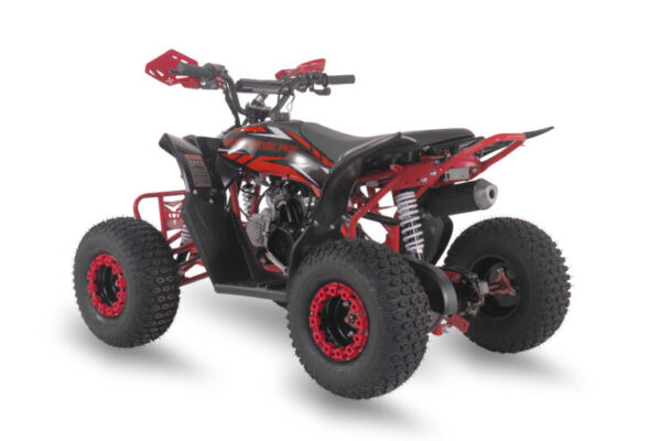 Red 8-14 Year Old 110cc Youth 4-Stroke Petrol Quad Bike