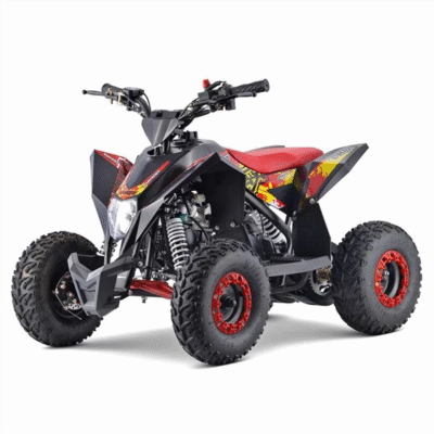 Red Age 5-10 90cc Youth 4-Stroke Petrol Power Quad Bike