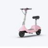 Flynama Electric Scooter with Foldable Seat- 35 Miles Operating Range and 15.5-MPH Max Speed- Pink