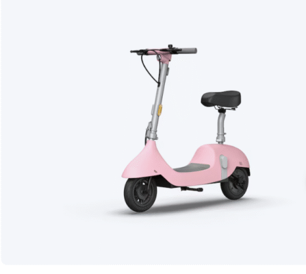 Flynama Electric Scooter with Foldable Seat- 35 Miles Operating Range and 15.5-MPH Max Speed- Pink