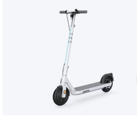 Flynama Foldable Electric Scooter with 18.6 Miles Max Operating Range and 15.5-MPH Max Speed- White