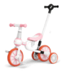 4 in 1 Toddler Tricycle with Push Handle in Pink - Kids Bikes