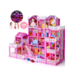 Colorful Light Dollhouse with Furniture Sets