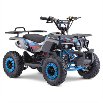 Funbikes Ranger 50cc Premium Nardo Grey Blue Kids Mini Petrol Quad Bike