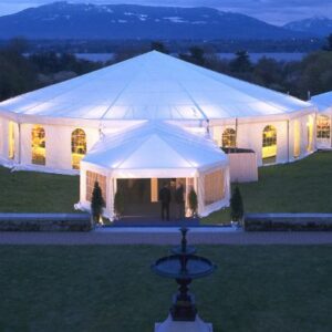 Multi-Side Round Tent Series – Premium Event Tents with Diamond & High Peak Roof Designs