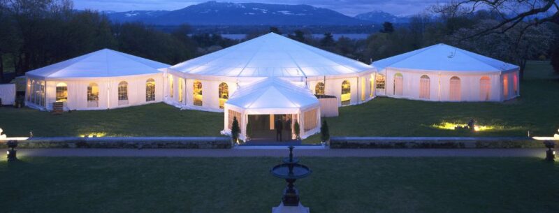 Multi-Side Round Tent Series – Premium Event Tents with Diamond & High Peak Roof Designs