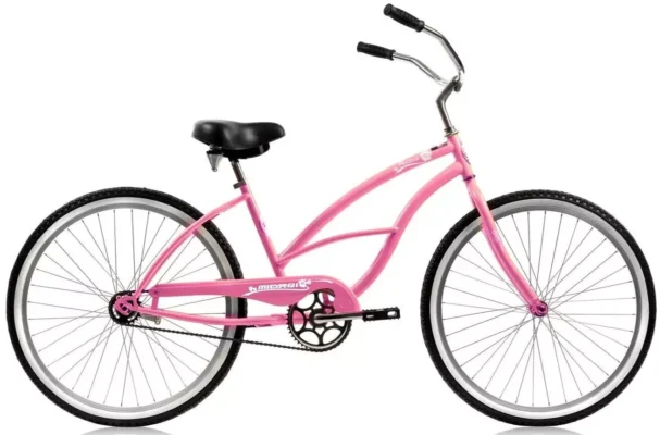 26" Pantera Women's Beach Cruiser – Smooth-Riding Comfort in Pink