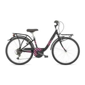 Alley 26.2" Women's City Bike – Sleek Steel Commuter in Black/Fuchsia (Size S)