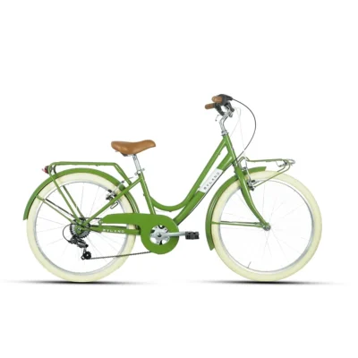 MYLAND Bike Kid 24.1" City Bike – Vibrant Green Ride for Girls 8-11 Years